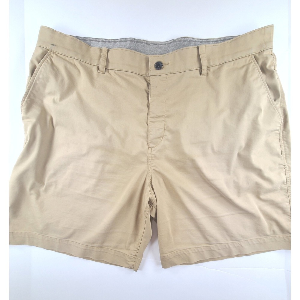 Nike Dri-FIT Golf Chino Shorts Mens 40 Tan Khaki Cotton Regular‎ Fit Performance